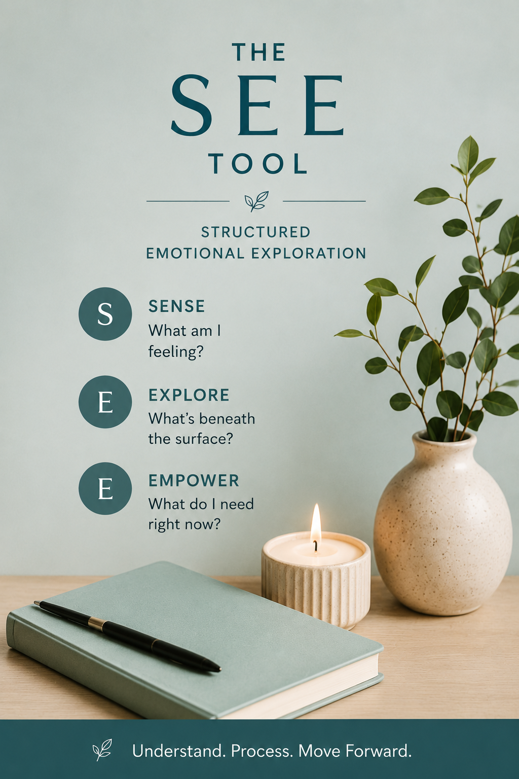 SEE Tool emotional awareness PDF for professionals — downloadable self-coaching resource by BACP-registered counsellor James Saunders